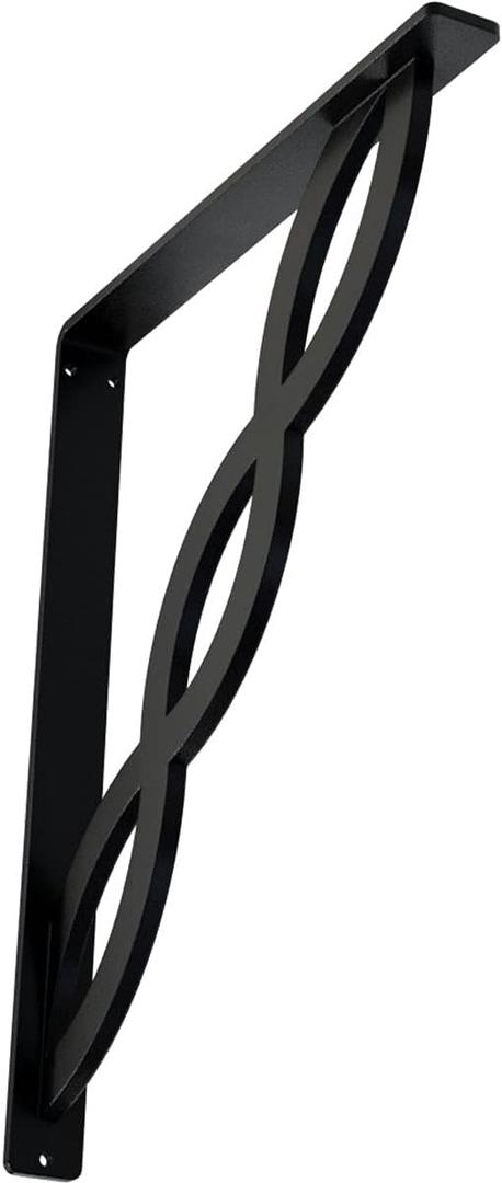 Ekena Millwork BKTM01X12X15SLO 1 2" W x 12" D x 15" H Loera Wrought Iron Bracket (Single Center Brace)