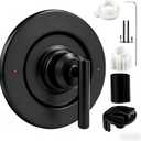 Replacement for Moen Single Lever Handle T2901BL Trim Kit, for Moen Gibson Posi-Temp Shower/Tub 2510/2520/2570/2590 Pressure Balanced Valves（black）
