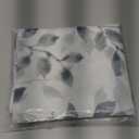 Gray and White Floral Printed Valance for Windows, Short Curtains Valances Rod Pocket for Kitchen Bathroom Cafe Living Room 52 x 14 Inches, Gray (Grey)