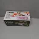 Mueller Pro-Series 10-in-1, 8 Blade Vegetable Chopper, Onion Mincer, Cutter, Dicer, Egg Slicer with Container, French Fry Cutter Potato Slicer, Home Essentials, Salad Chopper White Sand/Green (8 Blade, White Sand/Green)