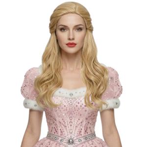 Wiggy Mermaid Blonde Wavy Wig for Women 70CM Long Blonde Curly Elf Wigs Princess Queen Wig for Halloween Costume Cosplay Movie Roleplay Party