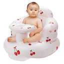 Inflatable Baby Seat for Babies Toddlers Floor Chair Sitting Up Pump Blow Up for Infant Ages 3 6 12 18 24 36 Months Boys Girls Sofa Toys Activity Christmas Stocking Stuffers (Lovely Cherry)