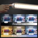 AKSDA Rechargeable Magnetic Under Cabinet Lighting, 3 Colors Adjustable Mirror Lights with 50 LED, 2600mAh Battery Makeup, Touch Lights Bar for Closet Bathroom Kitchen Sink Picture