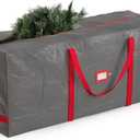 Zober Christmas Tree Storage Bag - Fits 7.5 Ft Artificial Trees - Plastic, Waterproof Christmas Tree Bag For Storage Box For Xmas - Strong, Durable Handles - Label Card Slot - Gray