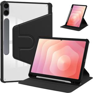 for Samsung Galaxy Tab S11 Ultra Case 14.6 inch,Auto Wake/Sleep,Multi-Viewing Angles,Slim Light Shell Cover,PU Leather+PC,Compatible with Samsung Galaxy Tab S11 Ultra,Black