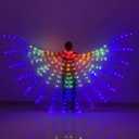 LED Belly Dance Wings With Stick, Light Up Belly Dance Costumes for Woman Girls Carnival Halloween Clothing