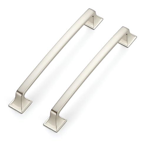 Ravinte 30 Pack Solid 6-1/4" Square Foot Arch Pulls Kitchen Cabinet Handles Brushed Nickel Pulls Silver Dresser Kitchen Cupboard Hardware Handles for Cabinets Cupboard Drawers