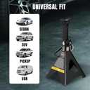 Big RED AT46002ABR Torin Double Locking Steel Jack Stands, 2 Pack, 6 Ton (12,000 lb), Black