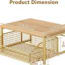 Coffee Pod Drawer, Counter Coffee Bar Organizer for Home Kitchen,Gold, 10.2"D x 14.5"W x 7.8"H