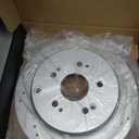 MOTOREVO Rear Brake Kit for CR-V 2005-2016, Geomet Anti-Rust, High-Carbon Alloy Drilled & Slotted Back Rotors & Ceramic Pads Universal Fit 2005 2006 2007 2008 2009 2010 2011 2012 2013 2014 2015 2016