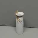 White Ceramic Vase-Flower Vase Dried Flower Vase for Modern Home Decor, Fit for Foyer Living Room Fireplace Bedroom Kitchen,Decent Gift, 8.27" H