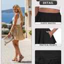 Lepunuo Boho Mini Skirts for Women Flowy Ruffle Tiered Skorts Skirts with Short Underneath with Pockets Beach Vacation (Black, L)