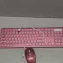 Wireless Keyboard and Mouse Combo, RGB Backlit, Rechargeable & Light Up Letters, Full-Size, Soft Typing, Sleep Mode, 2.4GHz Quiet Keyboard Set for Mac, Windows, Laptop, PC, Trueque (Wine Red)