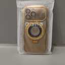 Alxjejo for Glitter iPhone 13 Pro Case Love Heart with Stand Clear Camera Cover Sparkly Phone Case for iPhone 13 Pro Luxury Soft TPU Bling Case for Women Gold