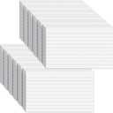 600PCS Index Cards 3 x 5 Inch, White Flash Cards, Lined Flashcards Notecards, Flash Cards for Studying, Ruled Front and Blank Back, Note Cards for Office, Home and School