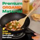 Riveira Brown Bamboo Wooden Cooking Utensils Set of 6 Natural Bamboo Wooden Spoons, Spatula, Non-Toxic, Heat-Resistant, Eco-Friendly