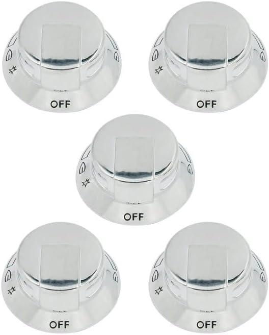318569904 Cooktop Burner Control Knob Fit for Electrolux Frigidaire Range Cooktop, Gas Cooktop Knob Replaces AP5809436 PS9495257 3514026, 5 Pack
