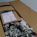 7.5-ft Pre-lit Pencil Silver Artificial Christmas Tree with White LED Lights