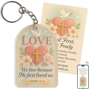 Christian Gifts  Love Bag Keychain, Religious Back to School Keychains for Students  Funny Gifts for Jesus Loversn