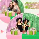 Kolldenn 24 Pcs Pink and Green Party Bags, Witch Paper Bags with Handle, Pink and Green Party Witch Theme Goodie Favors for Birthday Supplies