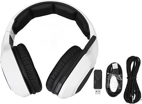 LiebeWH PC Gaming Headset ABS Headband Gaming Earphone Active Noise Reduction with 3 Modes Connection for (White)