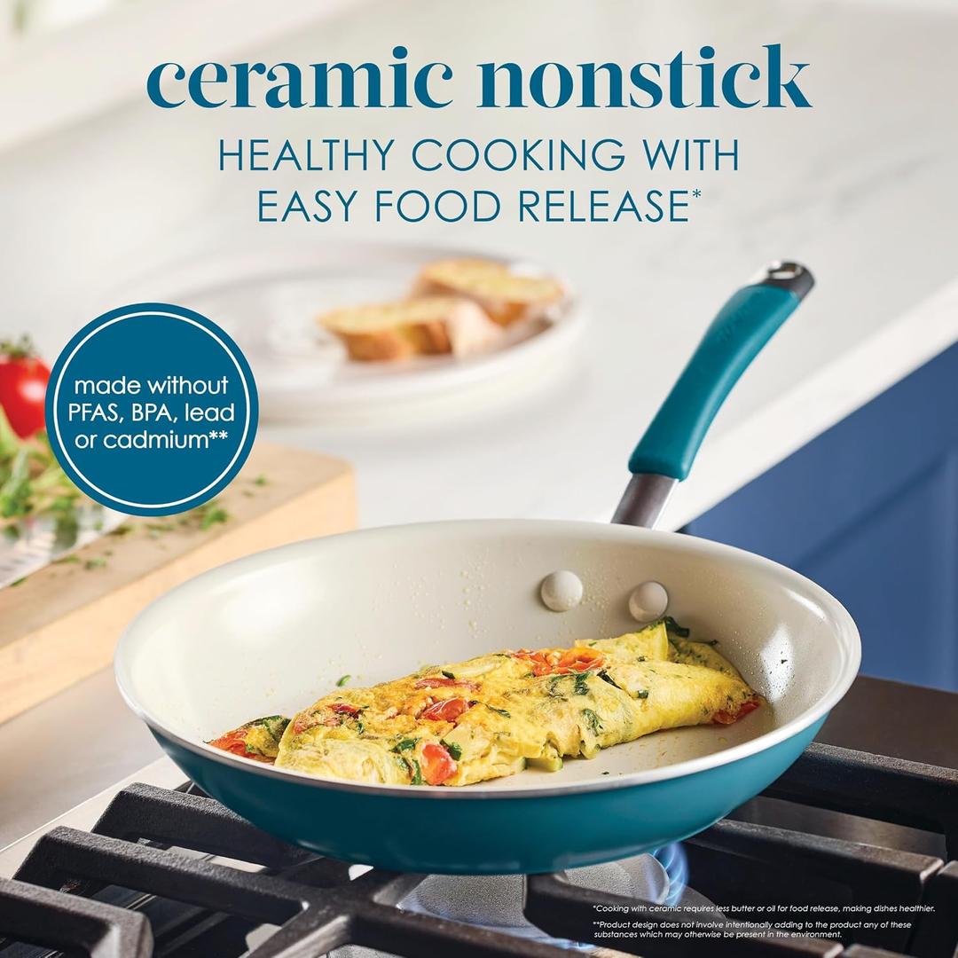 Rachael Ray Create Delicious Nonstick Cookware Pots and Pans Set, 11 Piece,