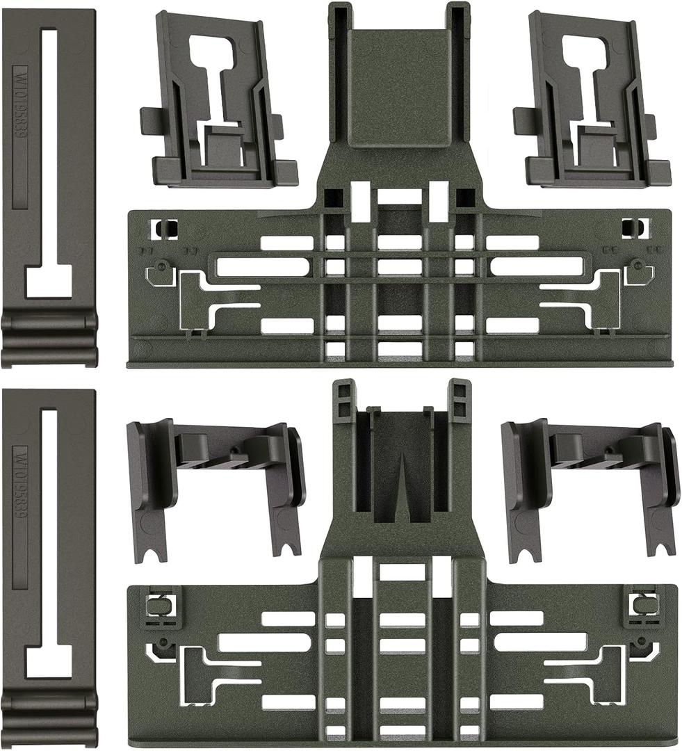 UPGRADED WPW10546503 W10546503 Dishwasher Top Rack Adjuster For Kitchenaid Dishwasher Parts Upper Rack KDTM354DSS5 KDTM354DSS4 KDTE334GPS0 Whirlpool Kenmore Kitchen Aid Dishwasher Replacement Parts
