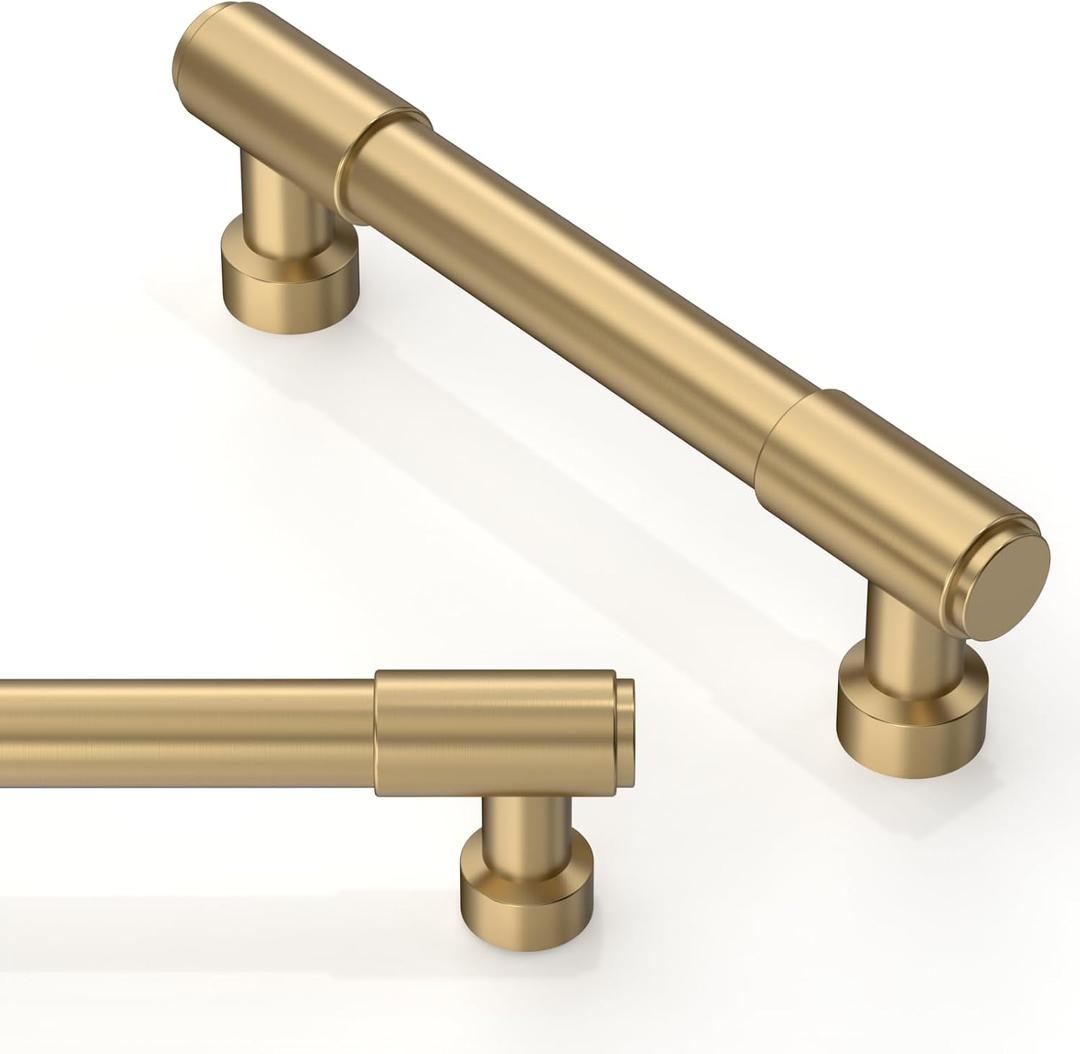 10 Pack Champagne Bronze Cabinet Pulls 4 Inch(102mm) Kitchen Cabinet Handles Cabinet Hardware Drawer Pulls