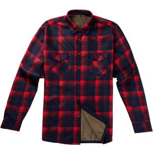 Mens Long Sleeve Shirts- Thermal Work Padded Warm Shirts Quilted Lined Flannel Heavyweight Plaid Fleece Shirt