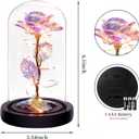 Childom Mothers Day Flowers Gifts for Mom Grandma,Birthday Gifts for Women,Valentines Gifts for Her,Mom,Women,Wife,Grandma,Light Up Rose in Glass Dome,Colorful Rainbow Mothers Day Flowers for Delivery