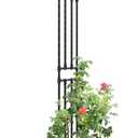Half Sided Arch Against The Wall Garden Trellis - Garden Arch Arbor Trellis for Climbing Plants Outdoor - Garden Arch for Home Yard and Garden (Length: 24 * Height: 94.5in, Width: 15.8 inch)