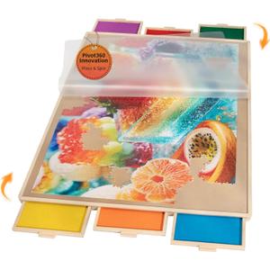 Join&Joy 1500 Piece Puzzle Board Pro, with 6 Drawers & Cover, 34" x 25", Sort-Wise Colorful Felt Drawers, Wooden Jigsaw Puzzle Board, Birthday Gifts for Mom (Multicolor)