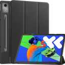 Case for Lenovo Idea Tab Pro Case, Folding Folio Ultra-Thin PU Leather Stand Case Cover for Lenovo Idea Tab Pro 12.7 inch (TB-373FU/ TB-375FC) 2025 Black