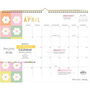 Blue Sky Brook Gossen 2026-2027 15 Month Monthly Academic Year Wall Calendar, April 2026 - June 2027, 15" x 12", Durable Twin Wire Binding, Colorful Interior, Perfect For Home, Office And Classroom, Daisy Checkers