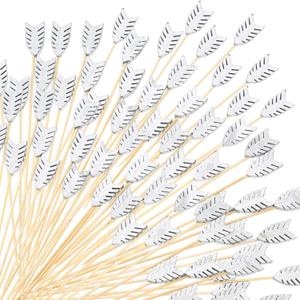 Nitial 200 Pcs 5.12" Club Horse Toothpicks for Appetizers Derby Club Skewers Disposable Bamboo Sandwich Fruit Cocktail Picks for Catered Events Buffet Party Decoration Holiday Supplies(Arrow Style)