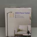 Arc Floor Lamp with 3 Color Temperatures, 9W LED Remote-Controlled Light, Tall lamp with Foot Switch and Timer Function, Modern Standing Lamp for Living Room, Bedroom, Office Reading, Black