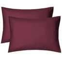 EXQ Home Toddler Pillowcases 13x18 Travel Pillow Case Set of 2, Small Pillow Case Fits Baby Pillow Sized 12x16, 13x18, Kids Pillowcases 2 Pack Machine Washable with Envelope Closure（Burgundy）