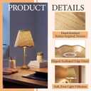 Teenyyou Small Lamp Shades Set of 2, Boho Wicker Lampshades for Table, 3.9 "top x 7.1"bottle x 5.9" High Suitable for E26/E27, Faux Rattan Woven Replacement Lampshades for Floor, Bedside, Wall