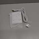 10FT Flat Plug Extension Cord with Multiple Outlets, Surge Protector Power Strip 10 ft Cord, 8 Outlets 4 USB Ports (2 USB C), Multi Outlet Wall Plug for Home Office College Dorm Room Essentials