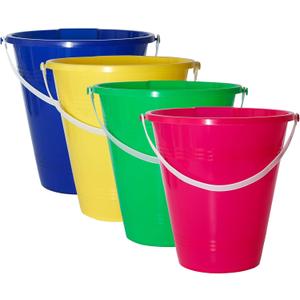 Holady Large Sand Beach Buckets Pail,Sand Water Bfor Beach Fun Great Summer Party Accessory(4 Pack)