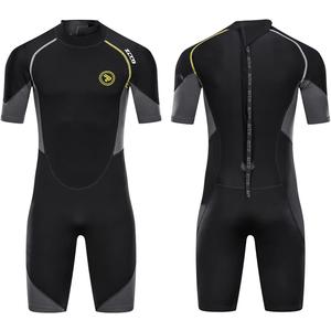 Wetsuit Shorty for Men 1.5mm Neoprene Back Zip Wetsuit Spring for Diving Surfing Snorkeling Swimming M201BG-L