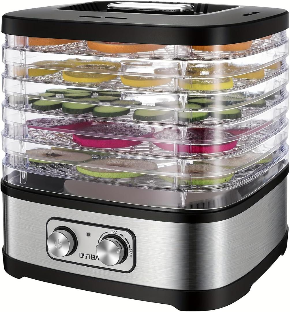 1Pcs Food Dehydrator, Dehydrator For Food And Jerky, Fruits, Herbs, Veggies, Temperature Control Electric Food Dryer Machine, 5 BPA-Free Trays Dishwasher Safe, Recipe Book Included Model: GGJ-261A