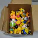 JOYIN 60 Pcs Rubber Ducks, Random Assortment Ducks Bulk with Mesh Carry Bag, Mini Rubber Duckies for Baby Bath Toys, Kids Toddler Summer Pool Toys Birthday Gifts Party Favors