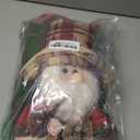 1 Set of 2 PCS Christmas Chair Covers, Cute Fuzzy Santa Claus Snowman Slipcover Xmas Chair Back Covers for Christmas Dinning Chair Covers Holiday Christmas Decoration