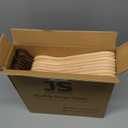 JS HANGER Wooden Coat Hangers, 16 Pack High Grade Wood Suit Hangers with Non Slip Pant Bar - Extra Smooth and Splinter Free, Unvarnished