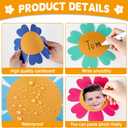 gisgfim 80Pcs Colorful Flower Cutouts Spring Decorations Bulletin Board Floral Paper Cut-Outs Classroom Decor for Back to School Boy Girl DIY Craft Photo Wall Kindergarten Preschool Party Favor Supply
