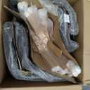 OLIXIS Dining Chairs Set of 4 Kitchen Mid Century Modern Chairs with Wood Legs and PU Leather Cushion for Living Room Bedroom Outdoor Lounge, Black