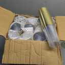 YOUTHSHIP 300 Pcs 16 Once Disposable Gold Rimmed Plastic Cups Heavy Duty Elegant Fancy Disposable Hard Plastic Cups With Gold Rim For Wedding Parties Festivals Christmas Gathing