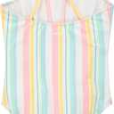 Hurley Girls One Piece Swimsuit (7, Pale Ivory/Multi Stripe)