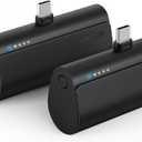 VEGER 2 Packs of Small USB C Portable Chargers, 5000mAh Power Bank Fast Charge Travel Essentials Battery Pack Compatible for iPhone 17/Air/17 Pro/17 Pro Max, Samsung Galaxy S25/S24/Android